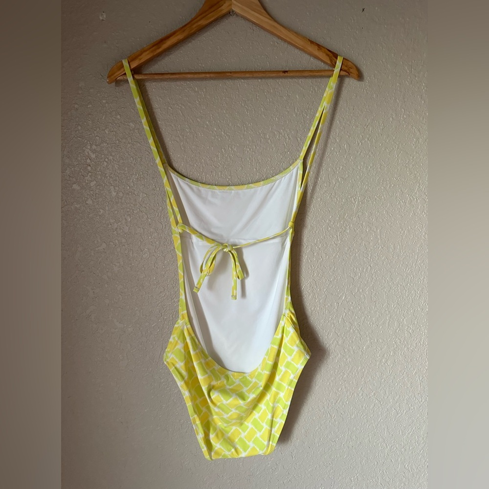 Anthropology Solid & Striped Melissa Pineapple Tile One Piece Swimsuit - Picture 4 of 6
